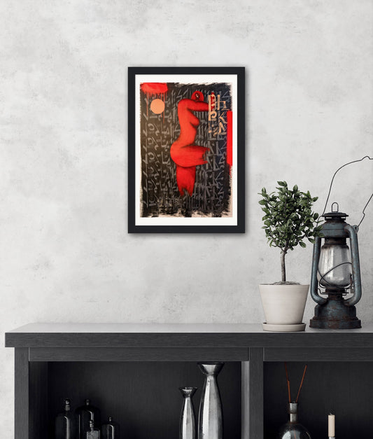 LOVE IS ALL THINGS BROKEN (Museum-Quality Matte Paper Wooden Framed Poster)